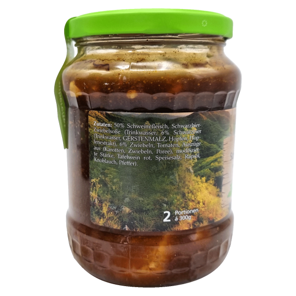 Schweinebraten mit Schwarzbier Zwiebelsoße