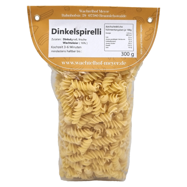 Wachtelnudeln - Dinkelspirelli