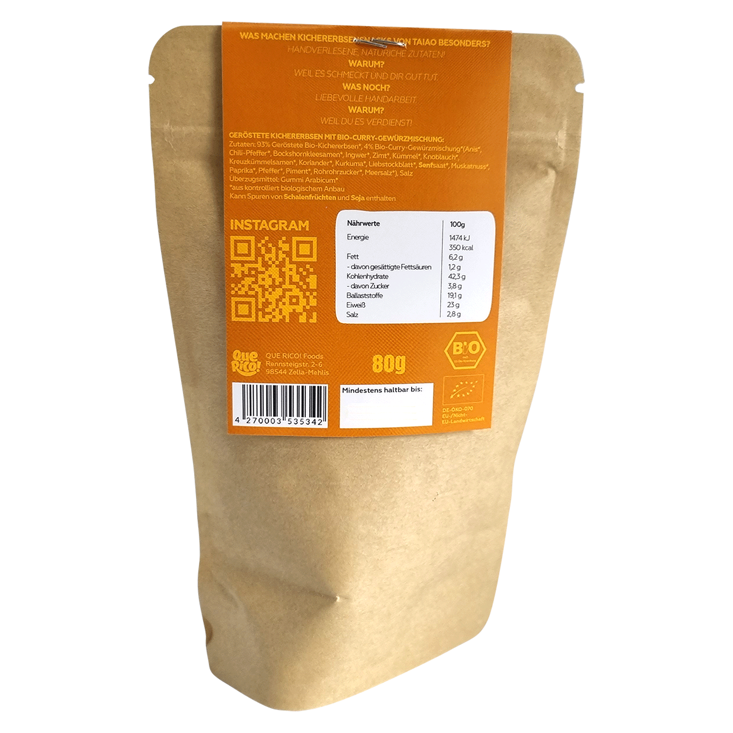 BIO - TAIAO - geröstete Kichererbsen "Thai-Curry"