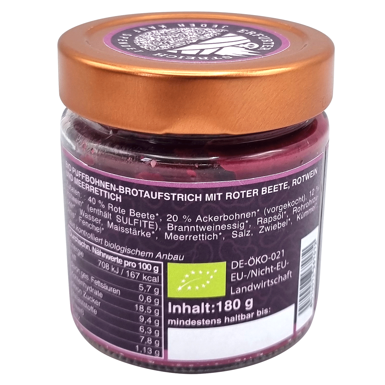 Bio Brotaufstrich Rote Beete-Rotwein