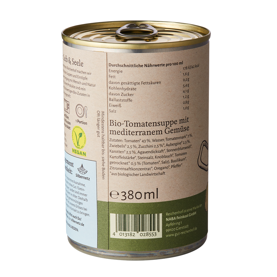 Bio Mediterrane Tomatensuppe