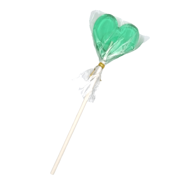 "Grünes Herz" Lolli
