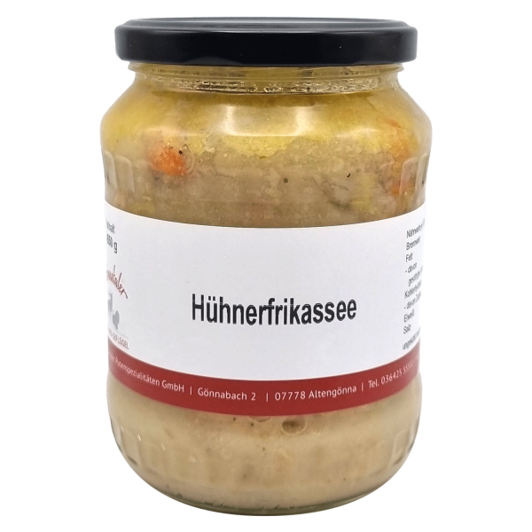 Hühnerfrikassee - im Glas