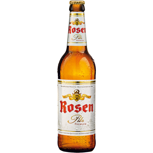 Rosen Pils Premium in der 0,5l Glasflasche