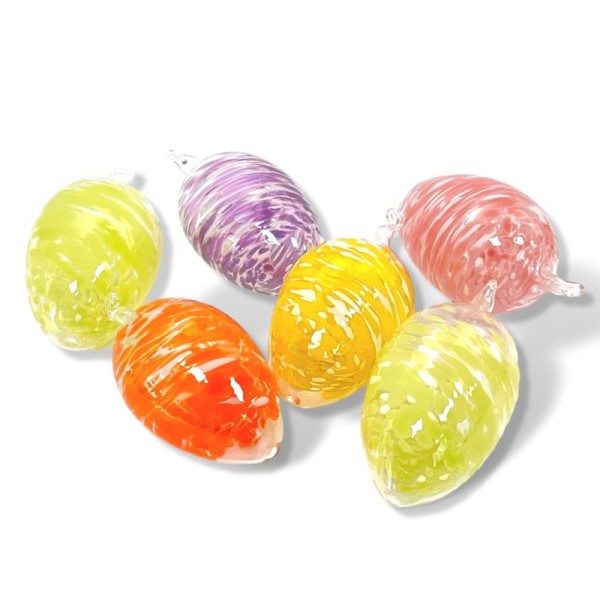Set Ostereier klar mit Granulat Osterei, farbig 6 Stück