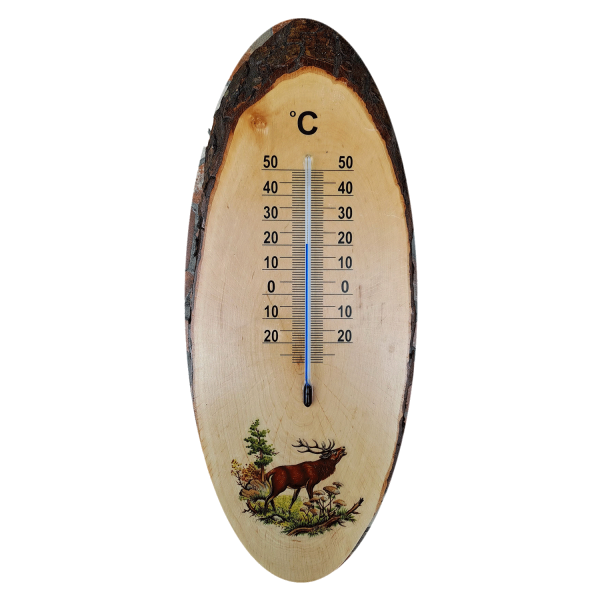 Holzthermometer - Hirsch