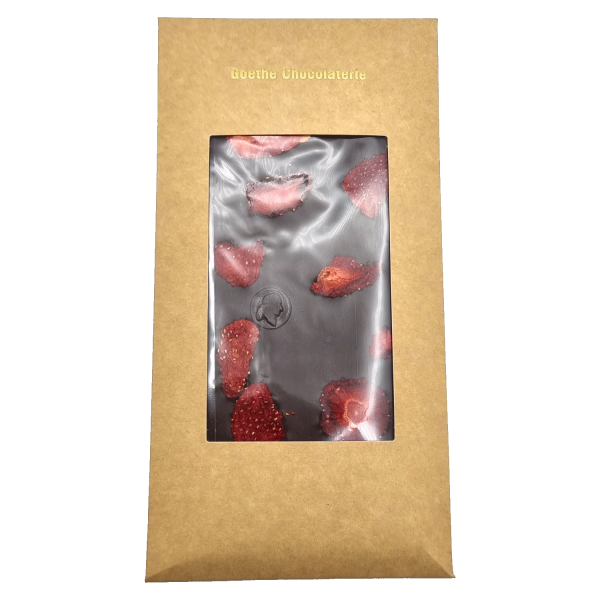 Zartbitterschokolade mit Erdbeeren