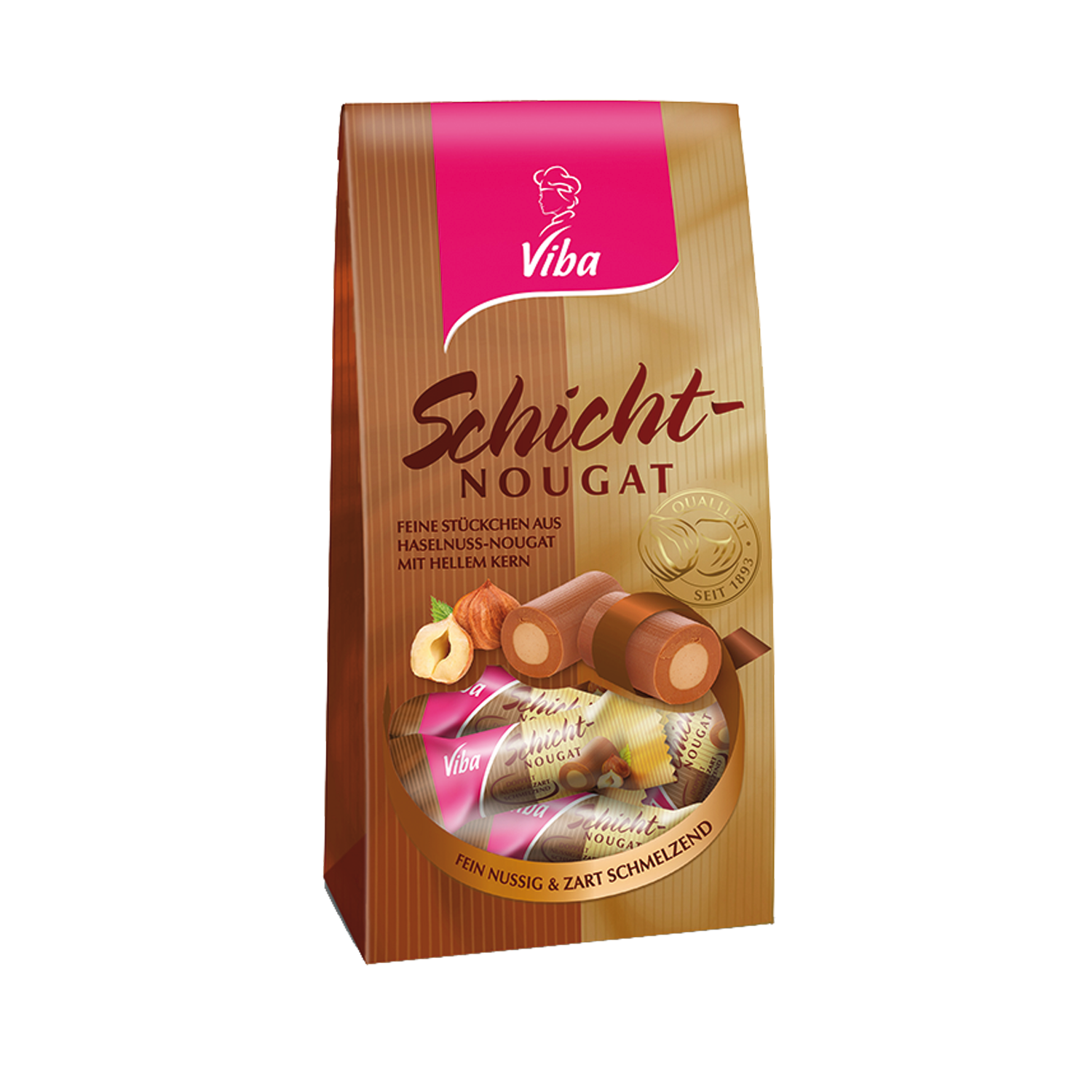 Viba Sweets I Schicht-Nougat Röllchen I 100 Gramm Beutel | Thüringer ...