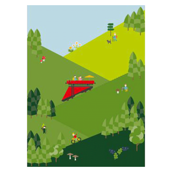 Postkarte Sommer Grafik