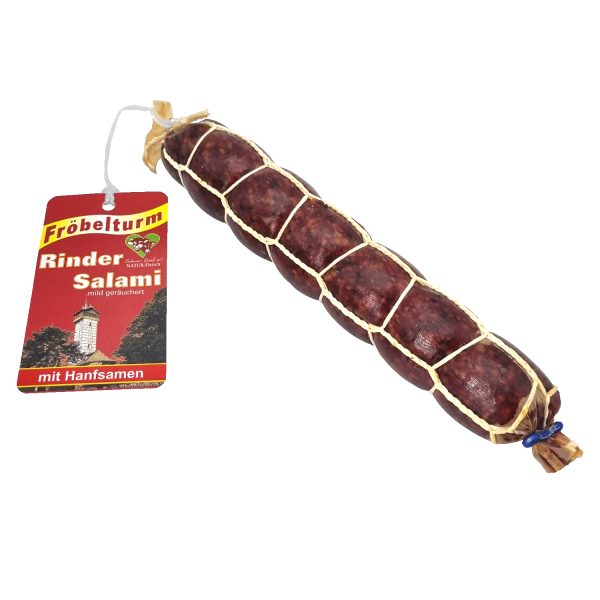 Rindersalami mit Hanfsamen