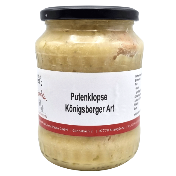 Putenklopse Königsberger Art - im Glas