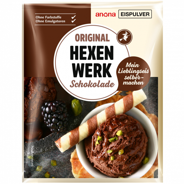 HEXENWerk Eispulver Schokolade - Basis: zur Herstellung von kreativen Eisideen