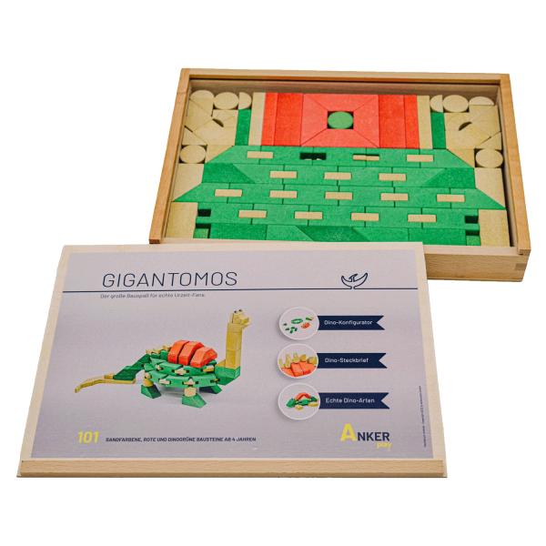 Gigantomos - Der große Anker-DINO im Holzkasten