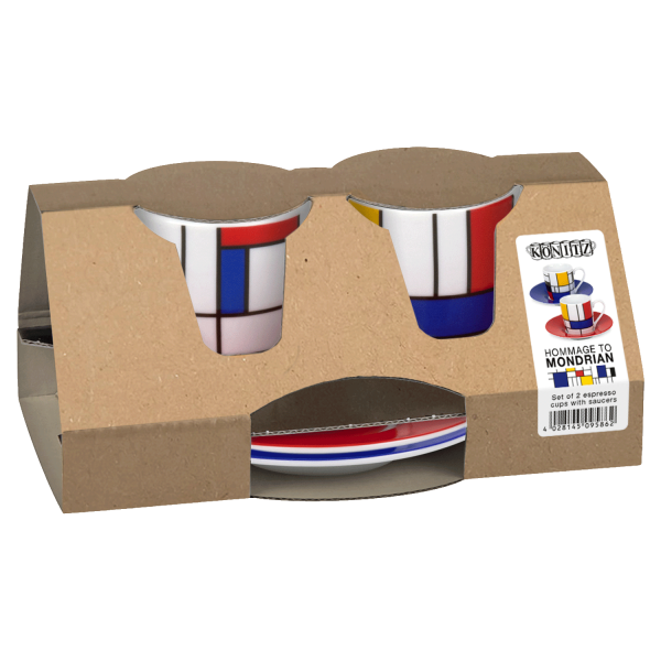Hommage to Mondrian - 2er Set im Geschenkkarton